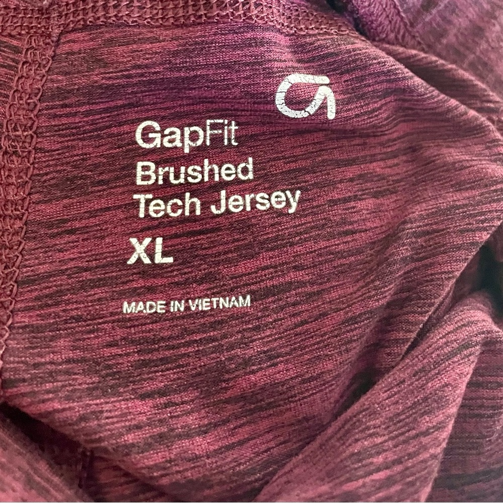GAP Brushed Tech Jersey Track Pants - Burgundy